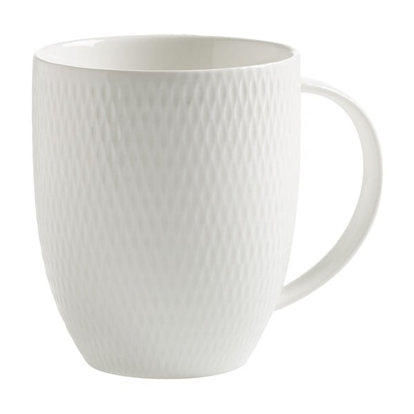 Baltas porcelianinis puodelis Maxwell & Williams Diamonds, 370 ml