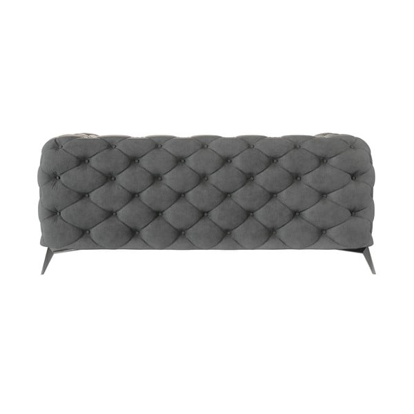 Pilkos spalvos iš velveto sofa 185 cm Chelsea – Ropez-image-2