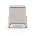 Iš pušies masyvo vaikiškas naktinis staliukas kreminės spalvos Enola – Marckeric