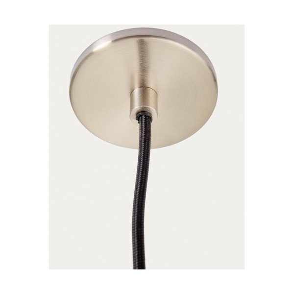 Sidabrinės spalvos kabantis šviestuvas su metaliniu gaubtu Nuvira – Kave Home-image-3