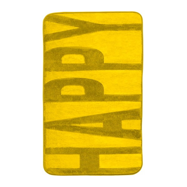 Garstyčių geltonos spalvos atminties putų vonios kilimėlis "Wenko", 80 x 50 cm