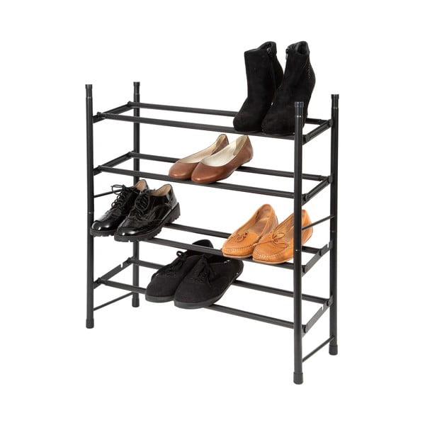 Iš metalo teleskopinė batų lentyna juodos spalvos – Compactor-image-3