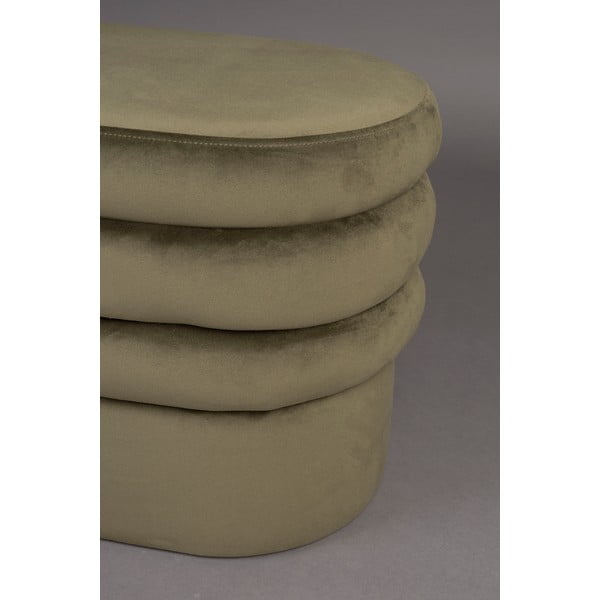 Khaki spalvos iš velveto suolas Aditi – Dutchbone-image-3