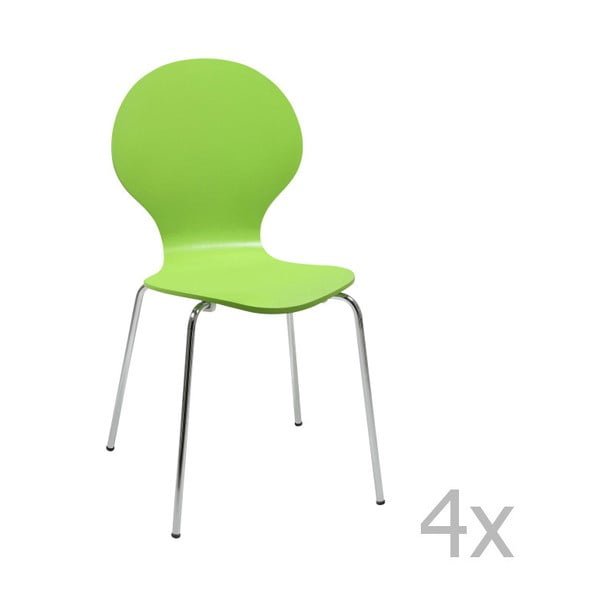 4 laimo žalios spalvos "Actona Marcus" valgomojo kėdžių rinkinys