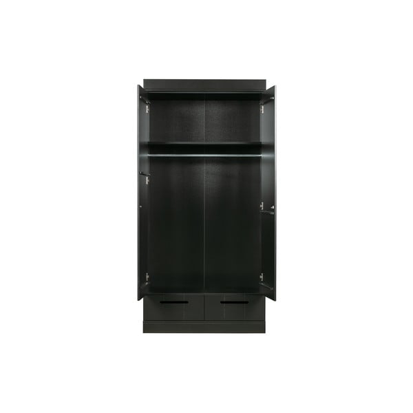 Juoda pušies medienos konstrukcijos spinta WOOOD Connect, 94 cm pločio-image-3