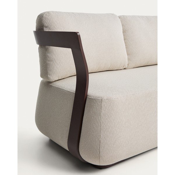 Rudos spalvos/smėlio spalvos iš audinio sodo sofa Tamaris – Kave Home-image-3