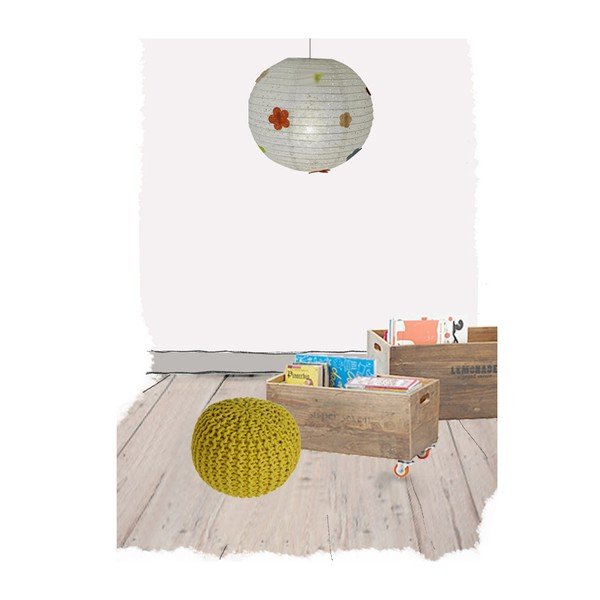 Garstyčių spalvos rankų darbo pufas Nattiot Lili-image-1