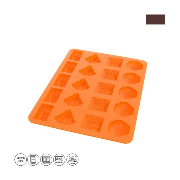 Oranžinė silikoninė forma Oriono letenėlėms