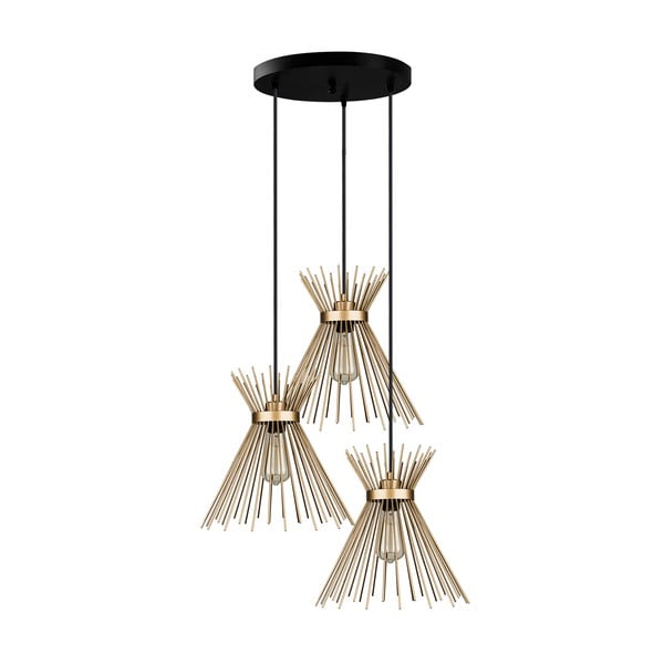 Aukso spalvos metalinis pakabinamas šviestuvas ø 34 cm Izmir - Squid Lighting-image-2