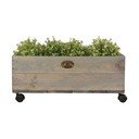 Pušies medžio skrynia ant ratukų Esschert Design, 59 cm pločio