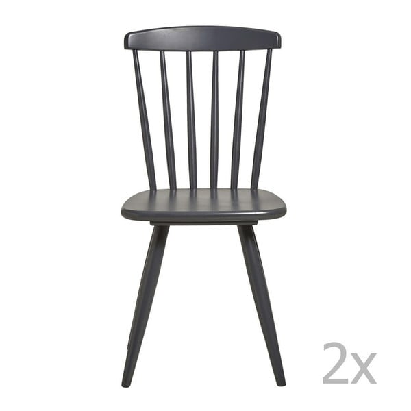 2 antracito pilkos spalvos valgomojo kėdžių rinkinys "Marckeric Jade