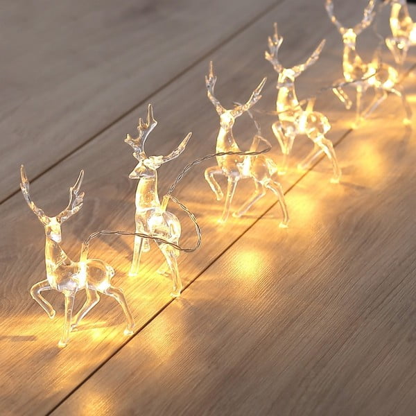 LED lempučių girlianda DecoKing Deer, 10 lempučių, ilgis 1,65 m