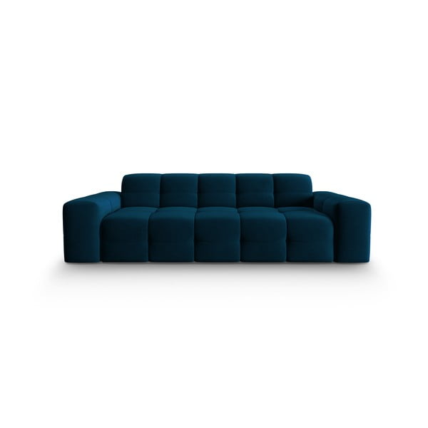Tamsiai mėlyna aksominė sofa 222 cm Kendal - Micadoni Home