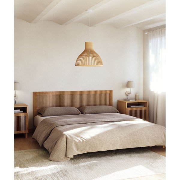 Natūralios spalvos iš uosio masyvo galvūgalis 195x70 cm Beyla – Kave Home-image-1