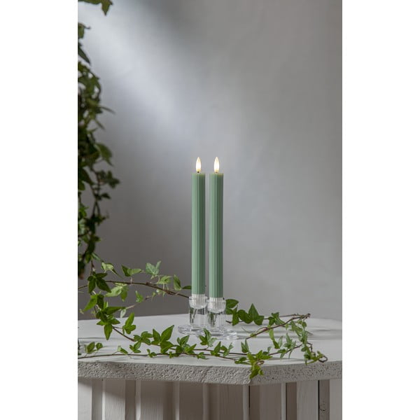 LED žvakės 2 vnt. (aukštis 25 cm) Flamme Stripe – Star Trading-image-3