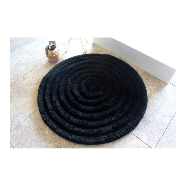 Vonios kilimėlis apvalus, juodas, ⌀ 90 cm