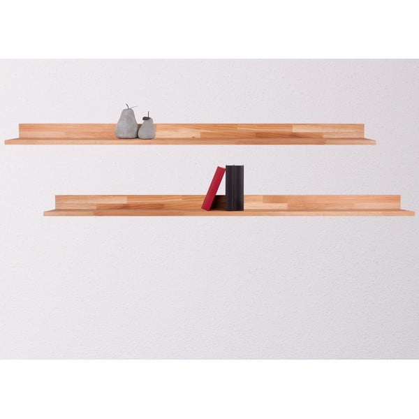 Iš ąžuolo masyvo sieninė lentyna natūralios spalvos 150 cm Kalle – Interia Home & Living-image-1