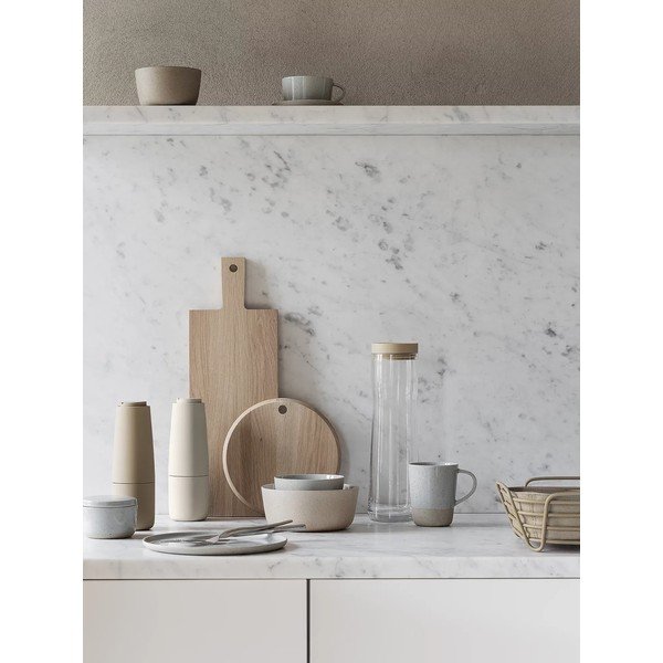 Šviesiai pilkos spalvos skirta serviravimui iš keramikos lėkštė Sablo L – Blomus-image-3