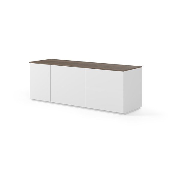 Baltos spalvos komoda su durelėmis ir riešutmedžio stalviršiu, 160 x 57 cm Join - TemaHome-image-2