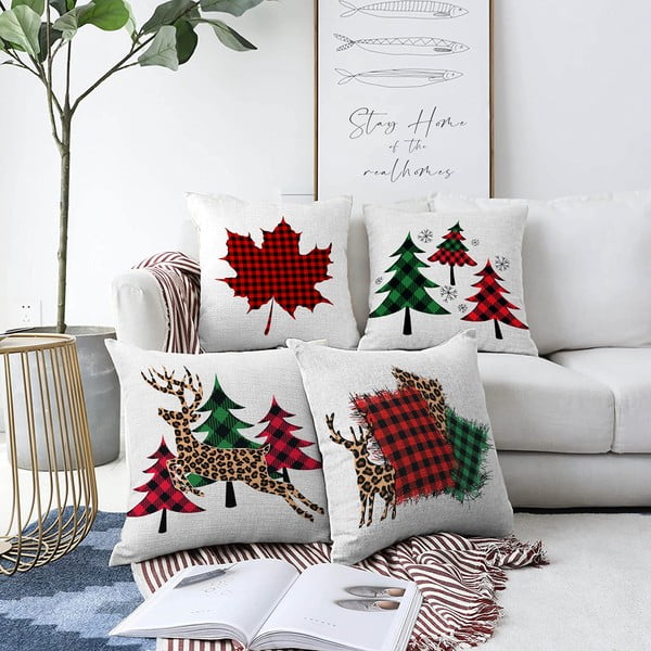 4 pagalvių užvalkalų rinkinys Minimalist Cushion Covers Leaf, 55 x 55 cm