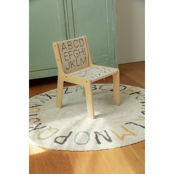 Kreminės spalvos iš medvilnės vaikiškas žaidimų kilimas ø120 cm ABC Color and Letters – Lorena Canals-image-2