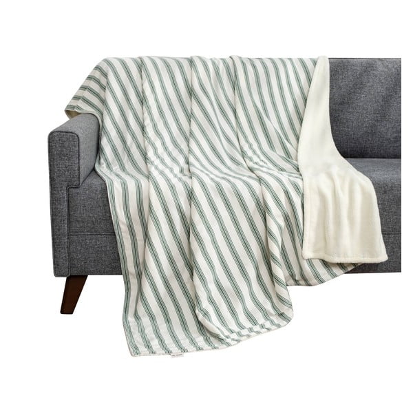 Baltos spalvos/žalios spalvos antklodė ir pledas 150x190 cm Soren Wellsoft – Mijolnir