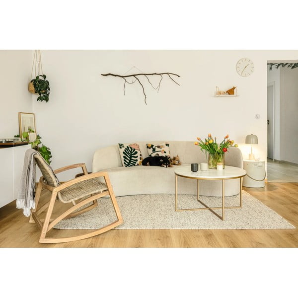 Rankų darbo iš vilnos mišinio kilimas šviesiai pilkos spalvos 120x170 cm Minerals – Flair Rugs-image-3