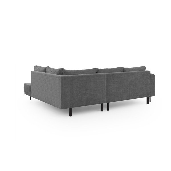 Tamsiai pilkos spalvos kampinė sofa iš šenilinio audinio (su dešiniuoju kampu/„L“ formos) Mauris  – Ropez-image-3