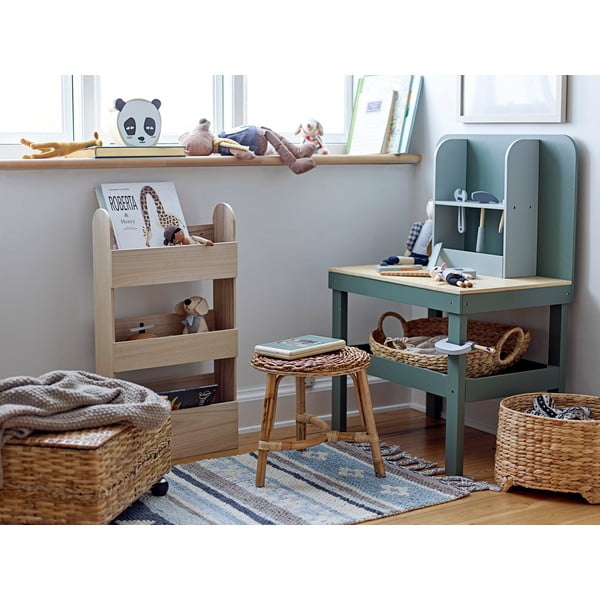 Iš paulovnijos masyvo vaikiška knygų lentyna natūralios spalvos 38x70 cm Moris – Bloomingville Mini-image-1