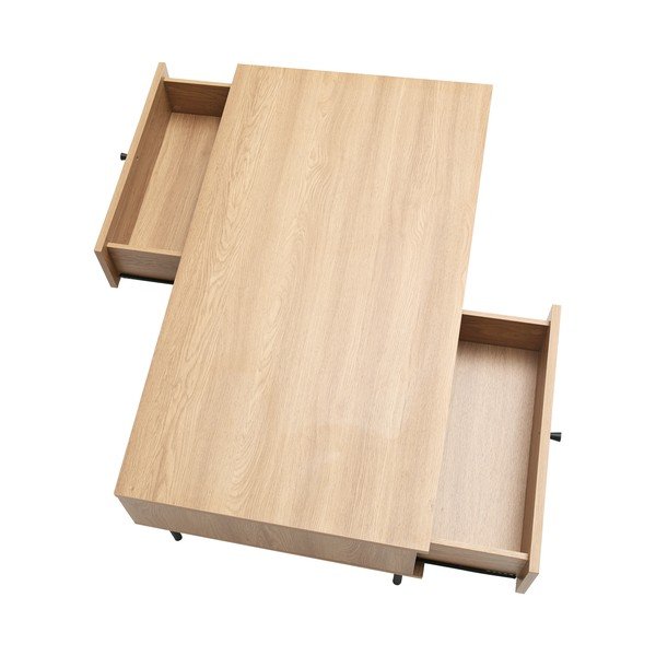 Kavos staliukas natūralios spalvos 60x110 cm Pensacola – Unique Furniture-image-3