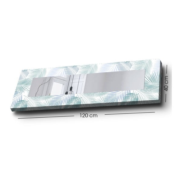 Sieninis veidrodis su mediniu rėmu 40x120 cm - Wallity-image-3