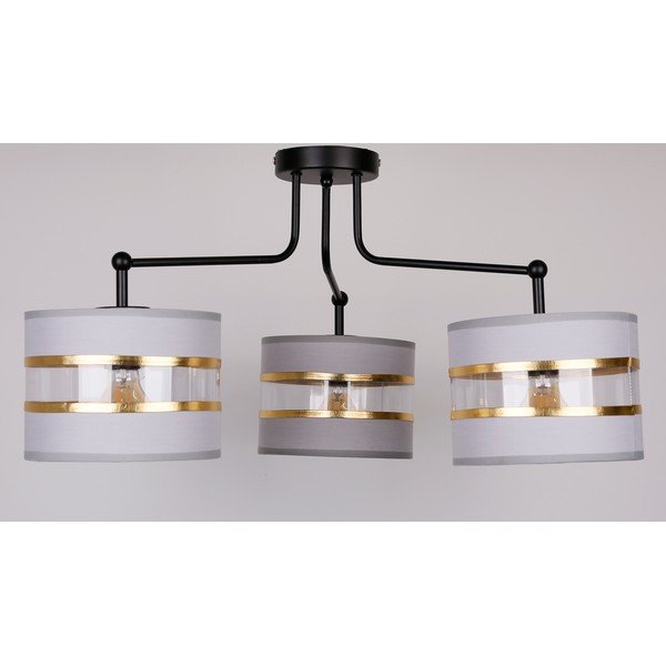 Lubinis šviestuvas baltos spalvos ø 20 cm su tekstiliniu gaubtu Andy – Candellux Lighting-image-1