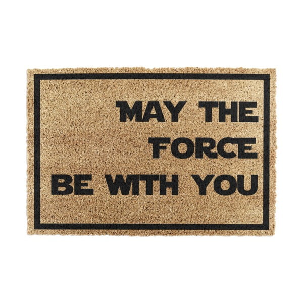 Iš kokoso pluošto grindų kilimėlis 40x60 cm May the Force Be With Your – Artsy Doormats