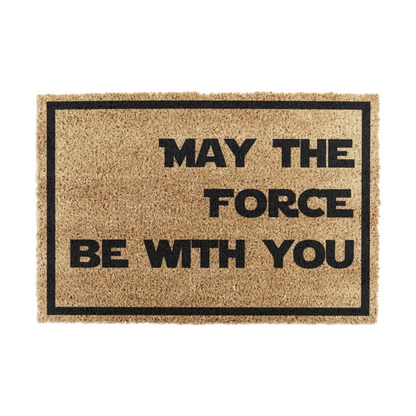 Iš kokoso pluošto grindų kilimėlis 40x60 cm May the Force Be With Your – Artsy Doormats