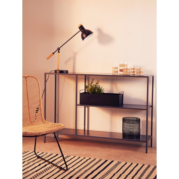 Pilkos spalvos iš plieno konsolinis staliukas 30x120 cm Acero – Premier Housewares-image-1