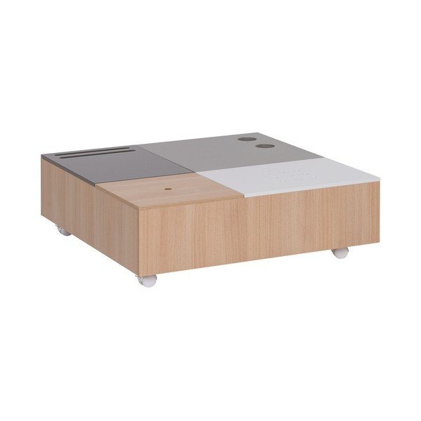 Daugiafunkcinis kavos staliukas ant ratukų su saugykla "Vox Custom-image-2