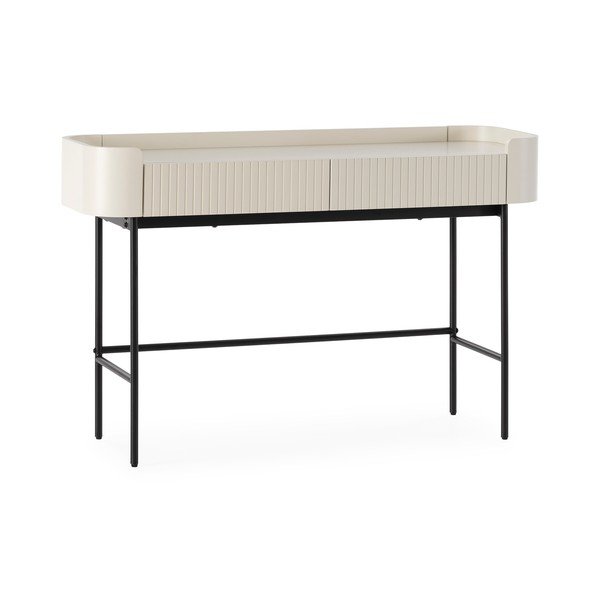 Kreminės spalvos konsolinis staliukas 40x120 cm Willa – MOME-image-3