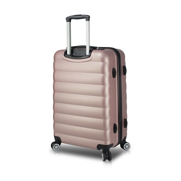 Rožinis kelioninis lagaminas ant ratukų su USB jungtimi My Valice COLORS RESSNO Medium Suitcase