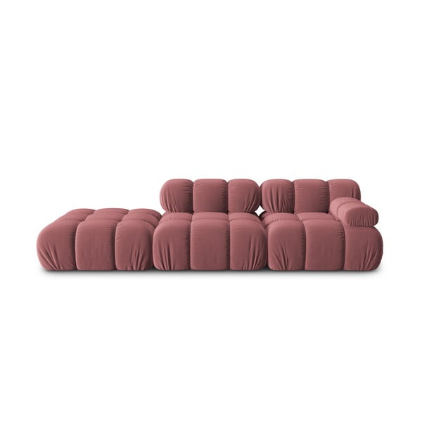 Sofa rožinės spalvos iš velveto 282 cm Bellis – Micadoni Home