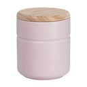 Rožinis porcelianinis indas su mediniu dangteliu Maxwell & Williams Tint, 600 ml