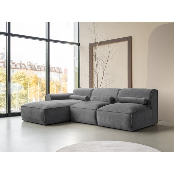 Kampinė sofa pilkos spalvos (su kairiuoju kampu) Flex Felix – Miuform-image-3