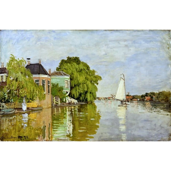 Claude Monet reprodukcija Houses on the Achterzaan, 90 x 60 cm