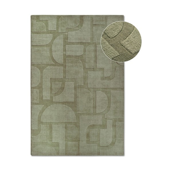 Rankų darbo iš vilnos kilimas žalios spalvos 160x230 cm Alexis – Villeroy&Boch