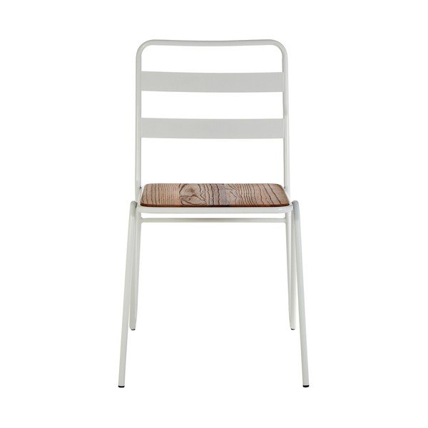 Baltos spalvos/natūralios spalvos iš guobos masyvo valgomojo kėdė District – Premier Housewares-image-2