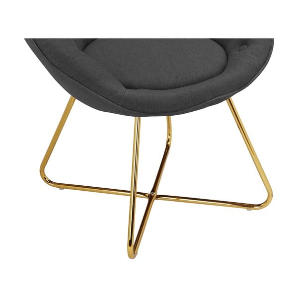 Tamsiai pilkas fotelis Tigela - Støraa-image-3