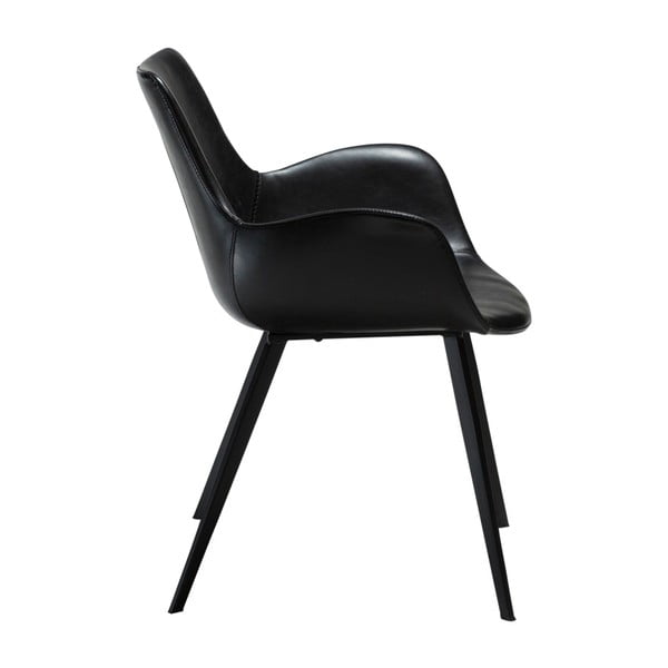 Juoda odinė valgomojo kėdė su porankiais DAN-FORM Denmark Hype-image-3