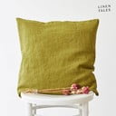 Iš lino dekoratyvinis pagalvės užvalkalas 45x45 cm Moss Green – Linen Tales