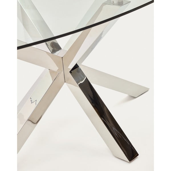 Valgomojo stalas su stikliniu stalviršiu 100x200 cm Argo – Kave Home-image-1