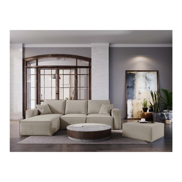 Smėlio spalvos pufas Cosmopolitan Design Miami, 65 x 65 cm-image-3