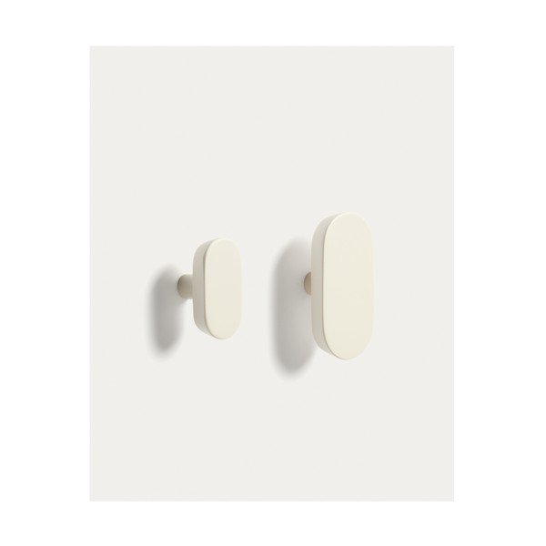 Sieniniai kreminės spalvos iš buko masyvo kabliai 2 vnt. Arely – Kave Home-image-3